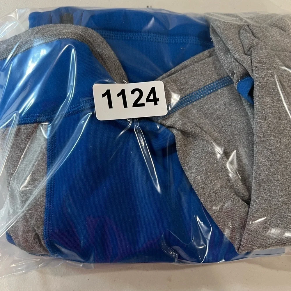 The North Face Large FlashDry Lightweight Blue Gray Full Zip Vest Stretch Cotton
